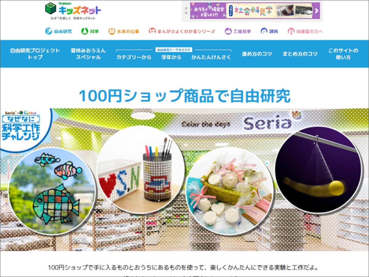 学研100円ショップ商品で自由研究