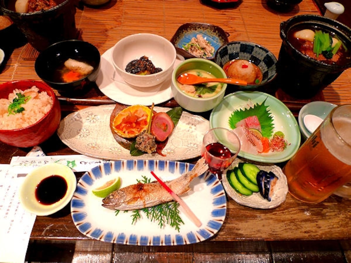 垂玉温泉山口旅館夕食