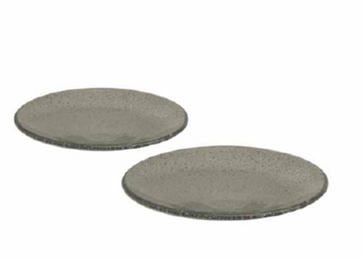 BREAD PLATES 2枚セット￥24,675 Φ15 X H2.5 CM COLOR : SMOKED GREY MATERIAL : MURANO GLASS