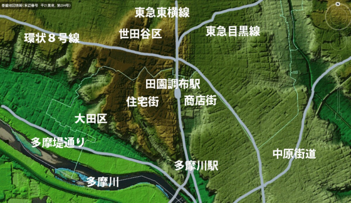 田園調布周辺地図