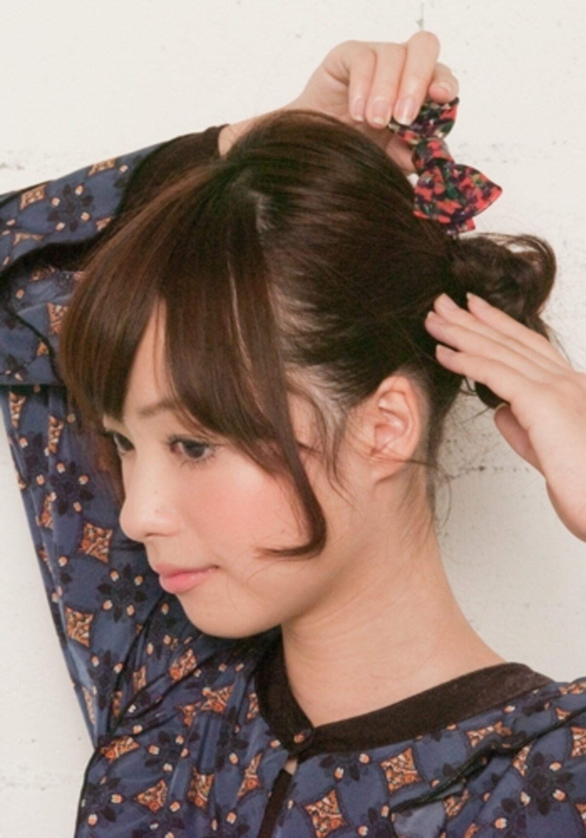 鏡でバランスをみながらとめると良い