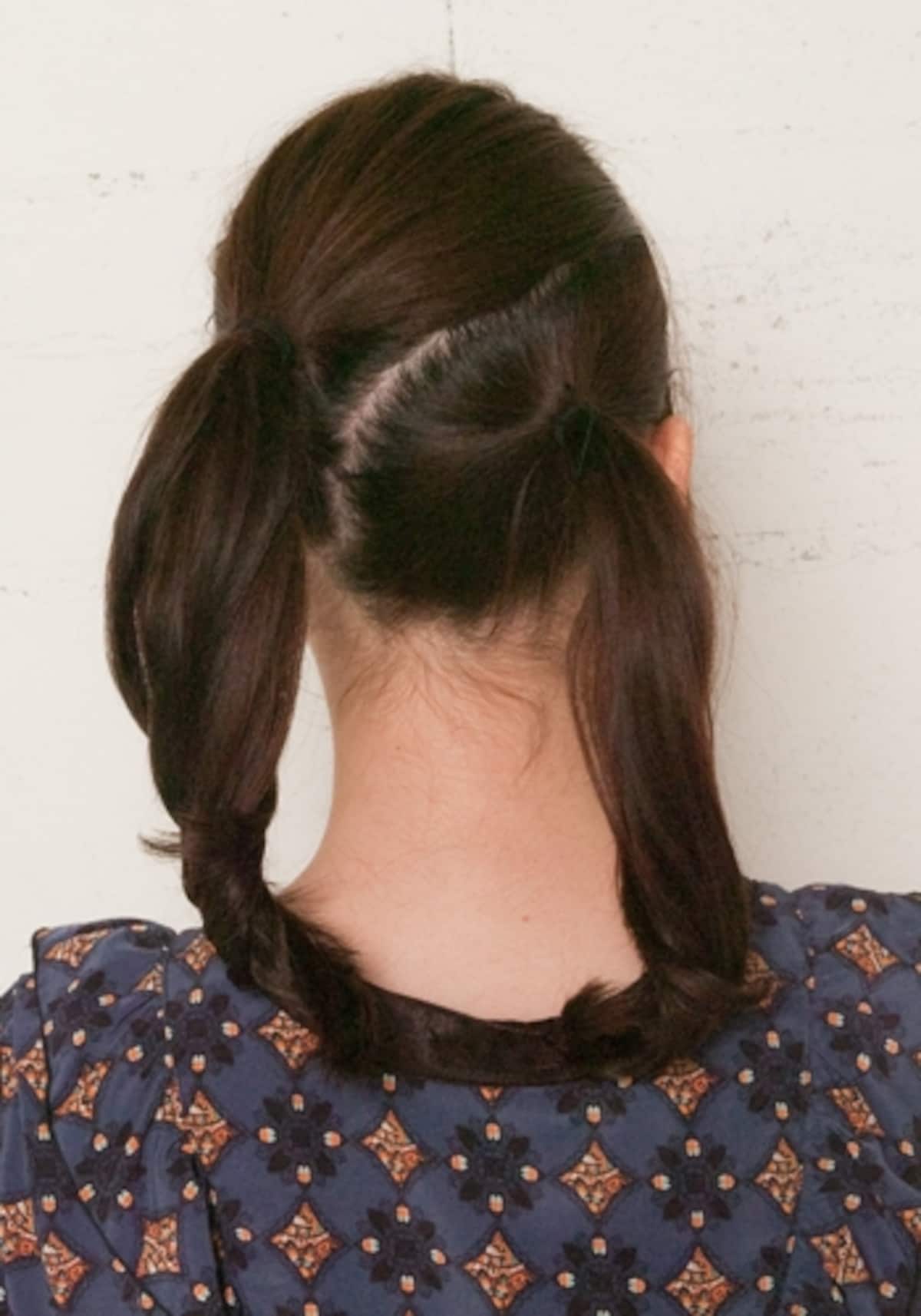 毛先を巻いておくと仕上がりにまとまりがでる