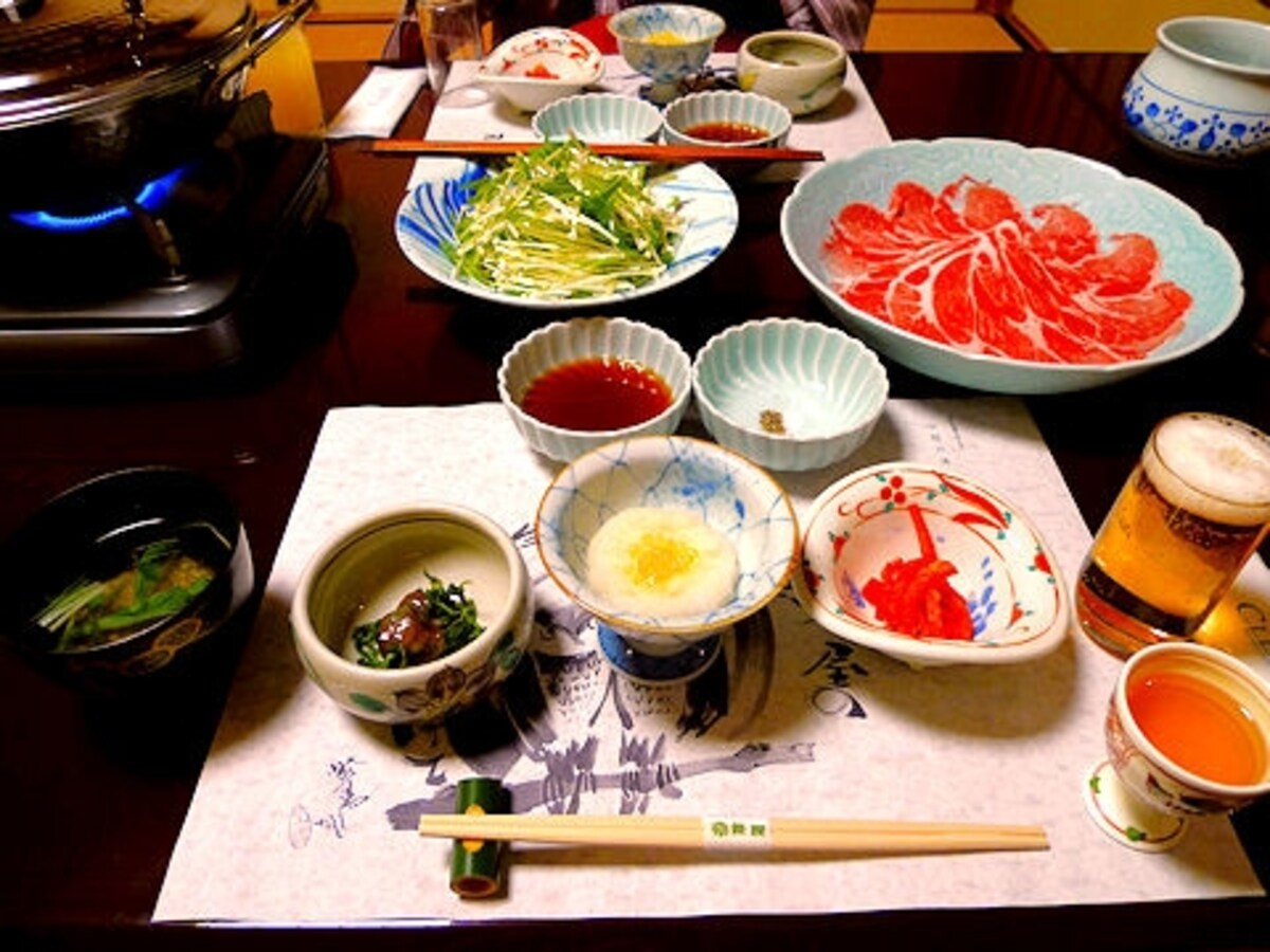 白骨温泉 小梨の湯笹屋の夕食
