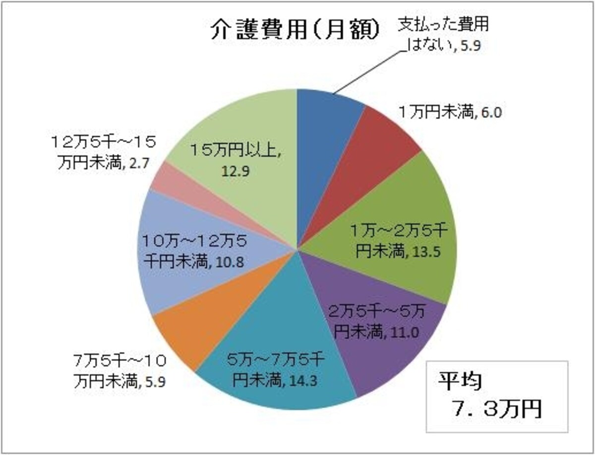 実際の介護費用（月額）