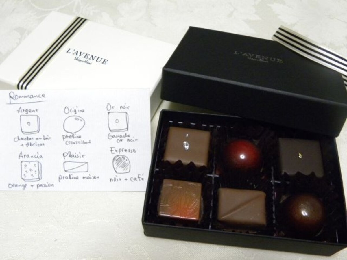 「L’AVENUE　ラヴニュー」の「ロマンス」。奥は「グランクレアシオン」のBOX