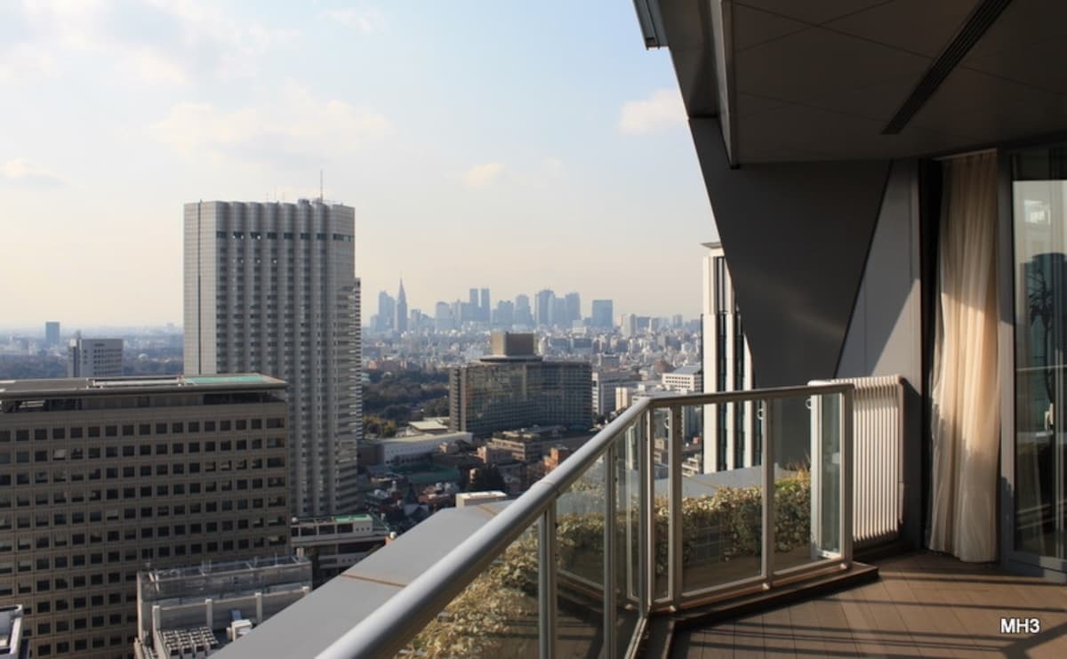 ルーフバルコニーから西新宿方面を望む
