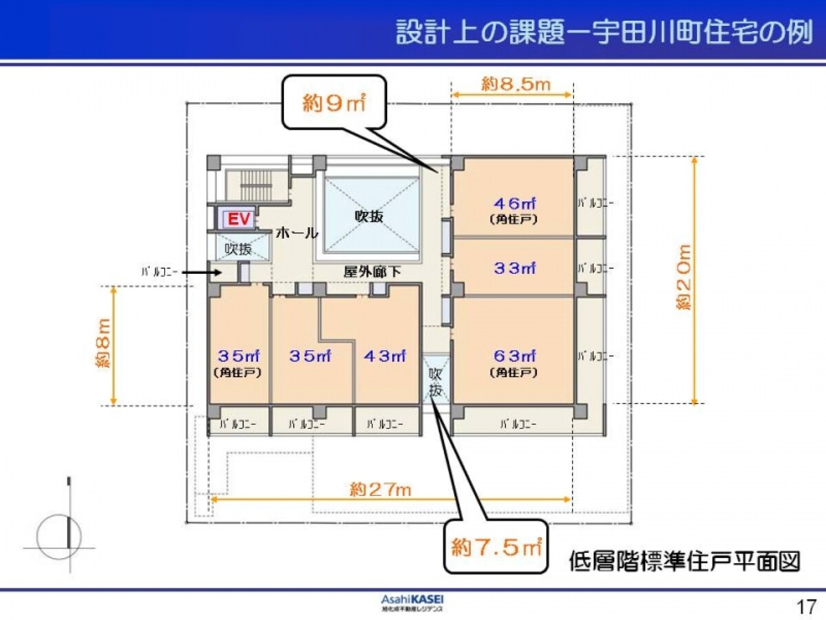「宇田川町住宅」平面図A