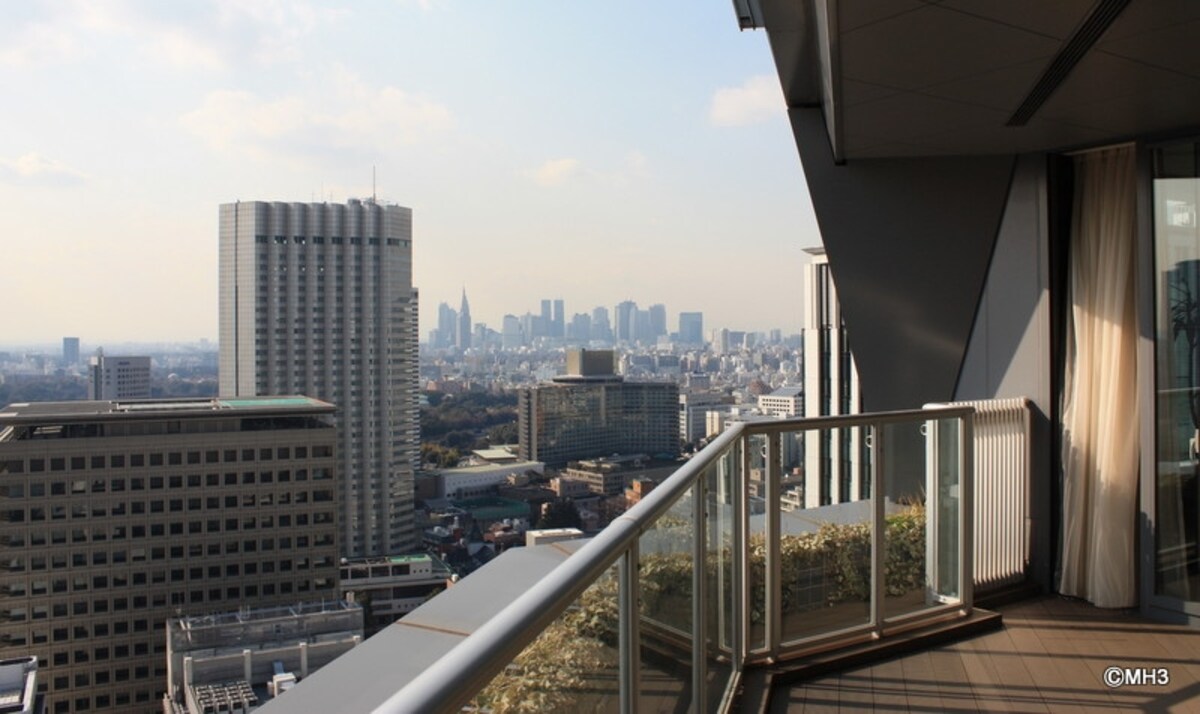 ルーフバルコニーから西新宿方向を望む