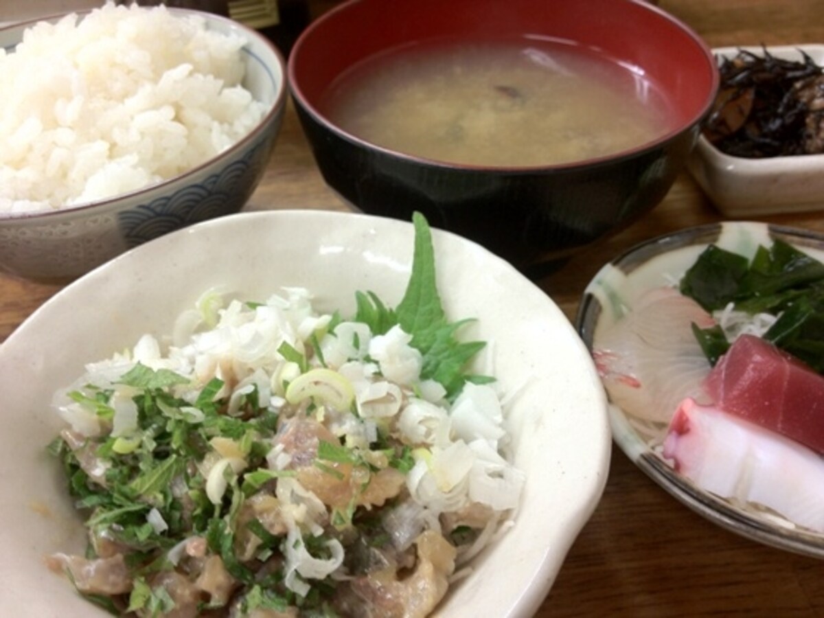 あじのなめろう定食