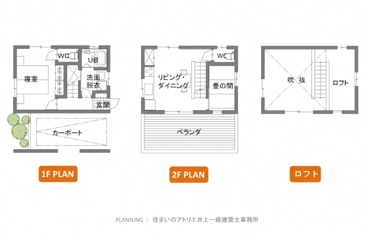 【図1】延べ床面積15坪の家　間取り例（クリックで拡大）