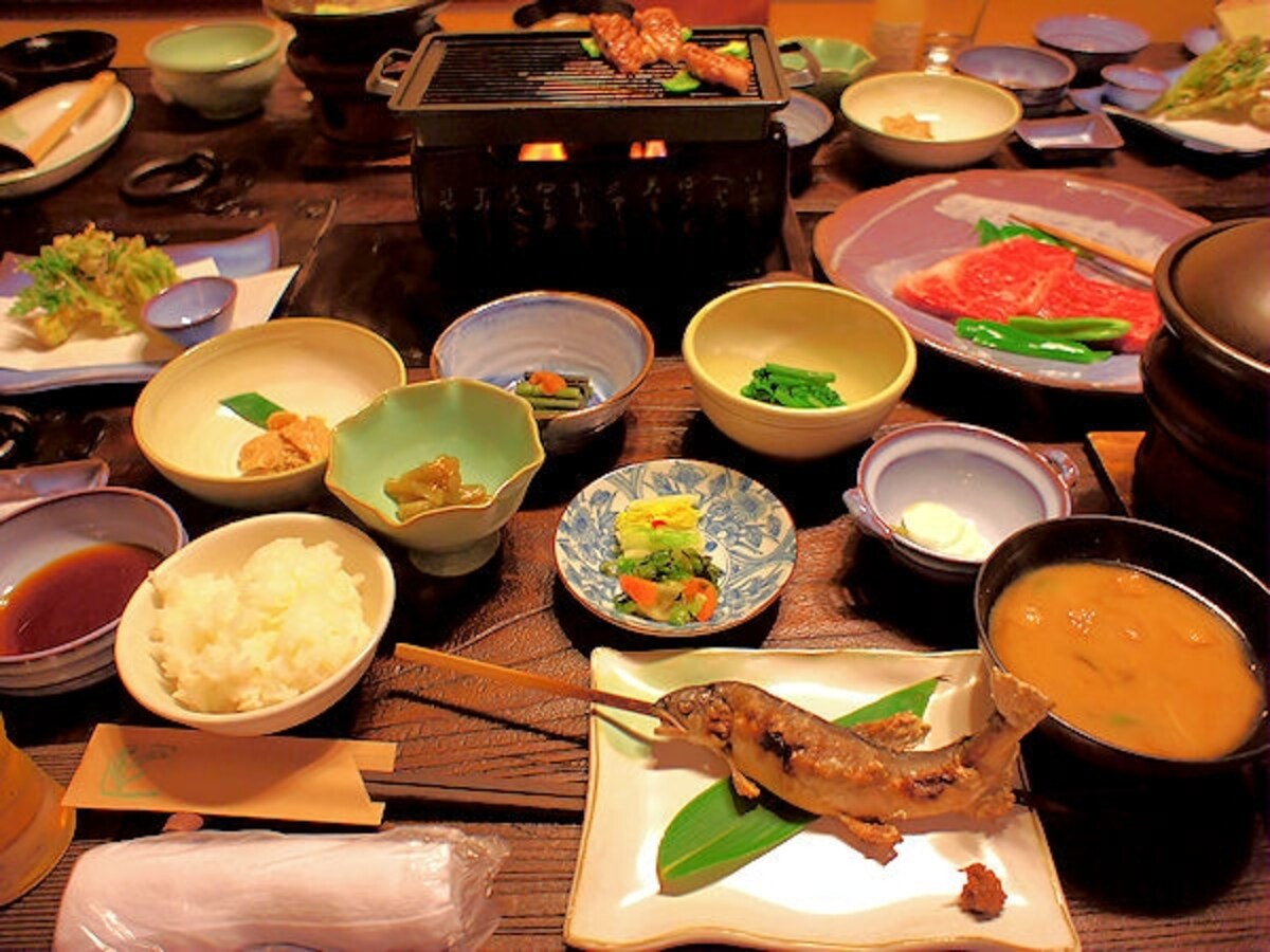 肘折温泉 丸屋旅館の夕食
