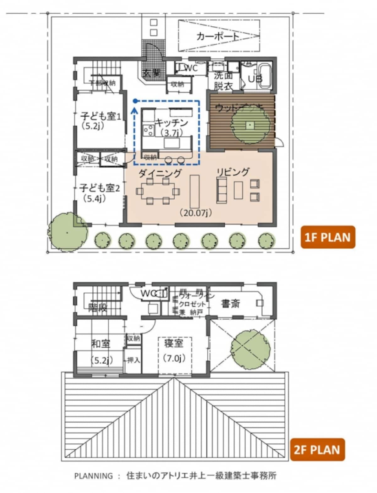 【図1】延べ床面積40坪、4LDK＋αの間取り例