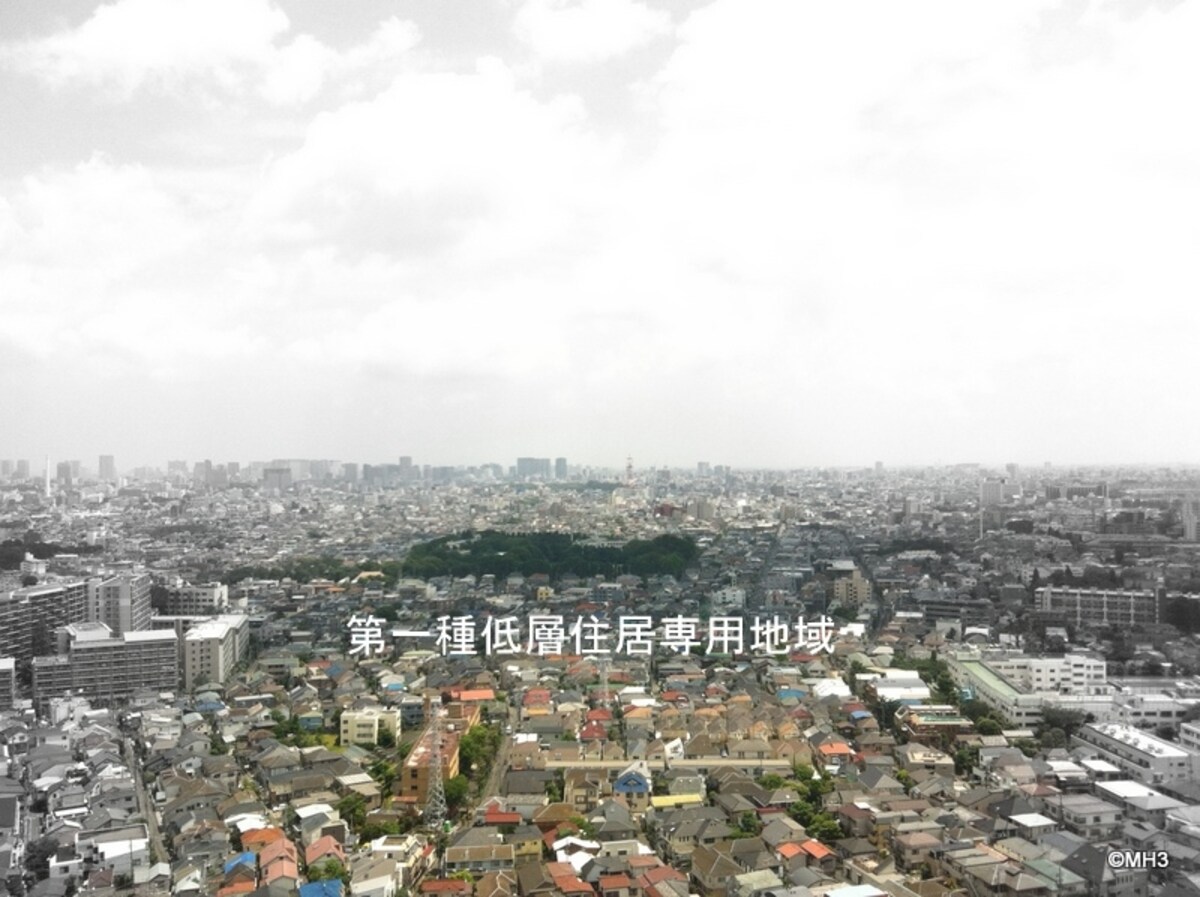 中央部分は低層地域