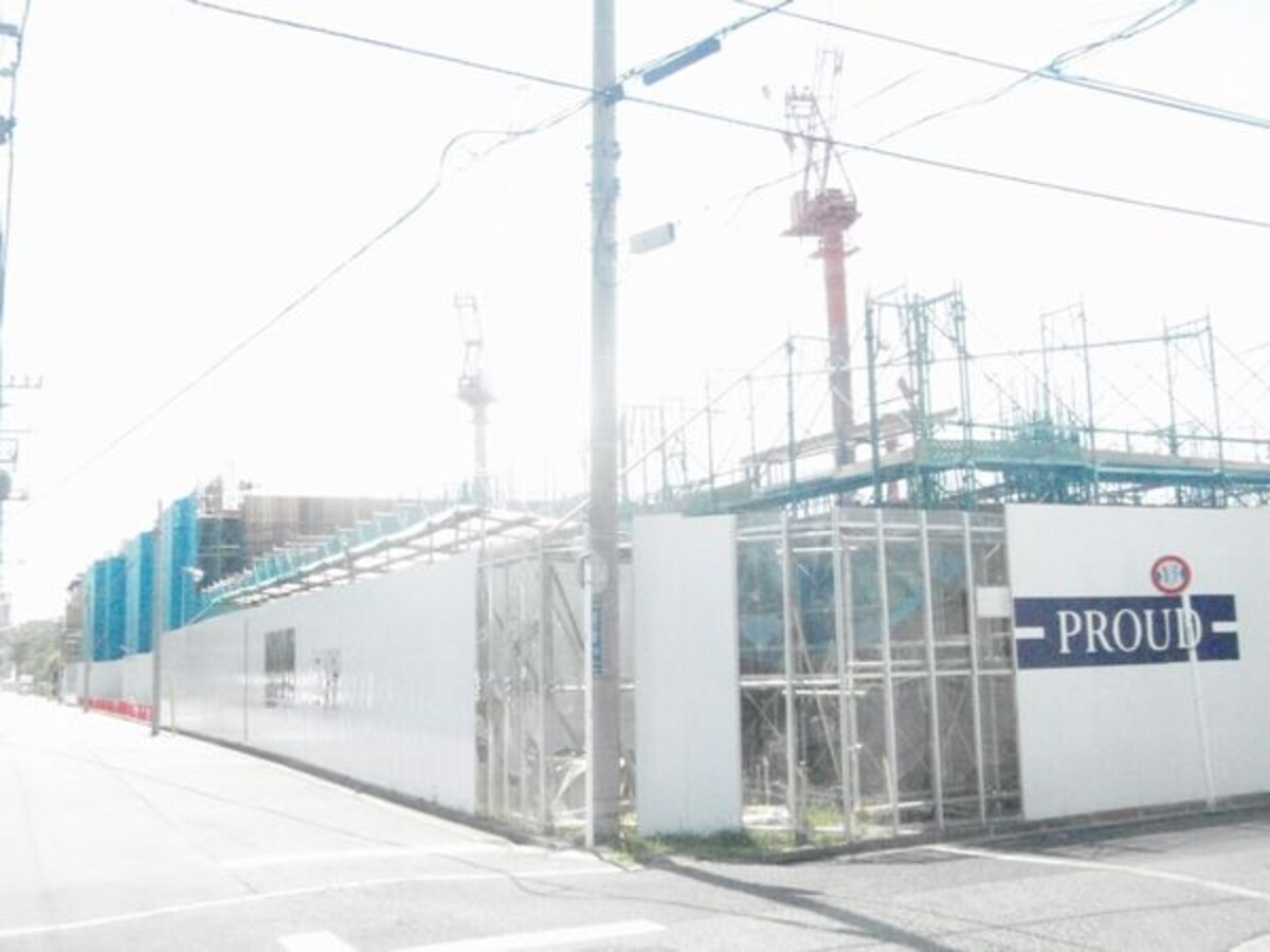 プラウドシティ元住吉の建設中の現地