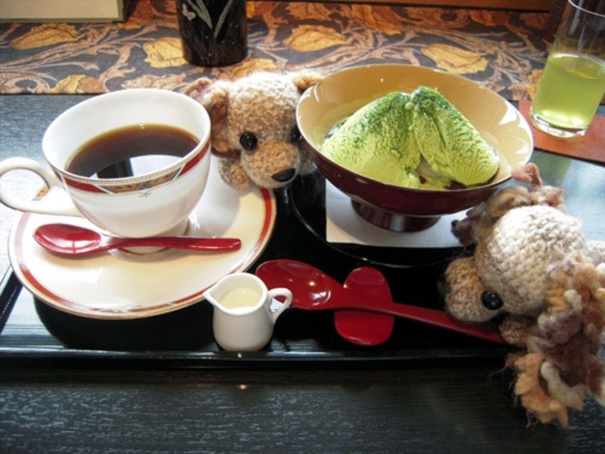 抹茶クリームぜんざい　