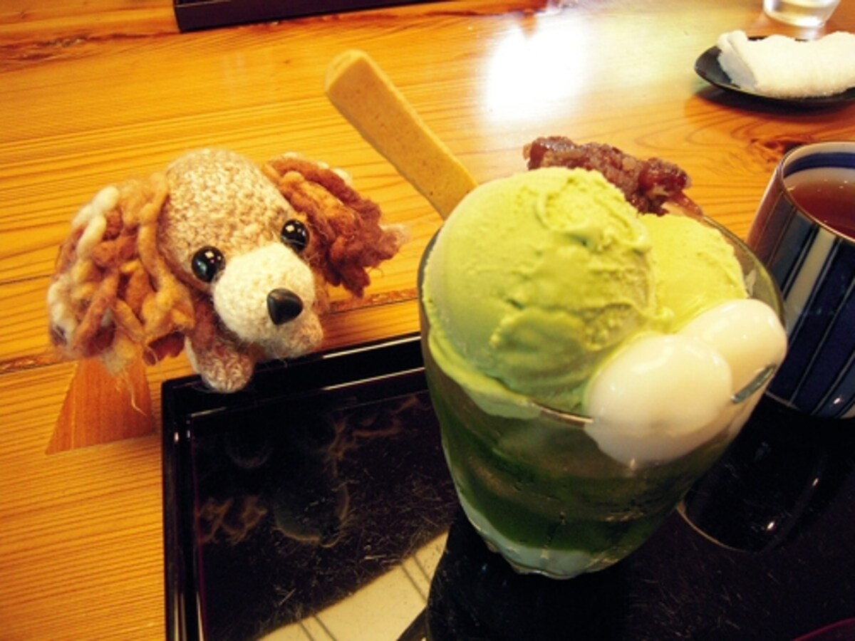 つぼみ特製の抹茶パフェ