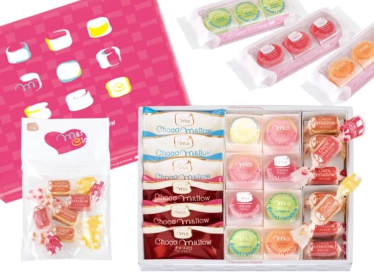 「マシュマロエレガンス」の詰め合わせ(14個入1365円、22個入2100円、32個入3150円)