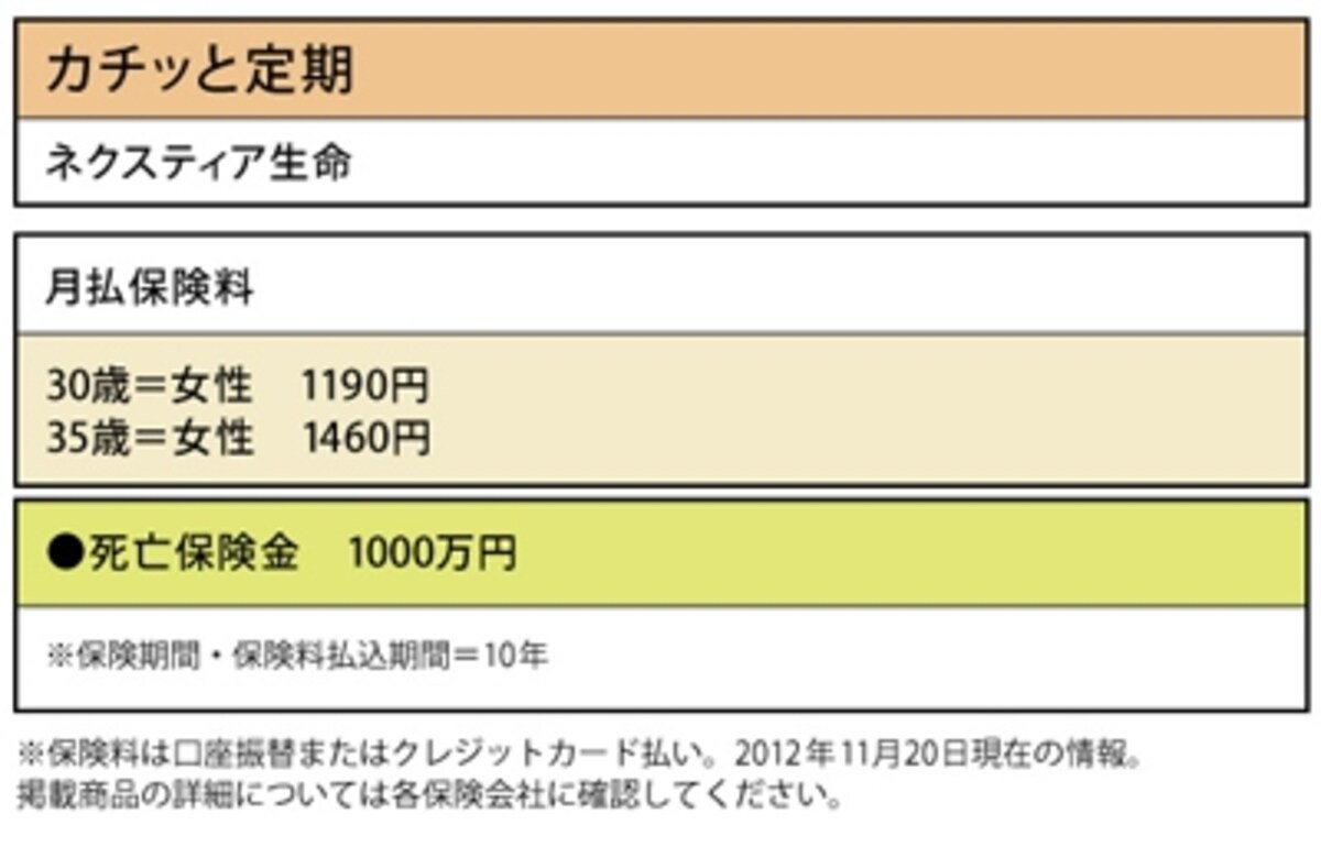 ネクスティア生命「カチッと定期」