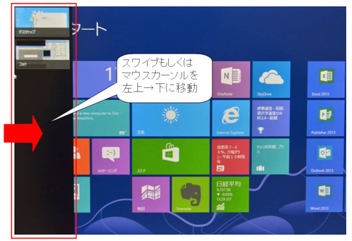 アプリの表示