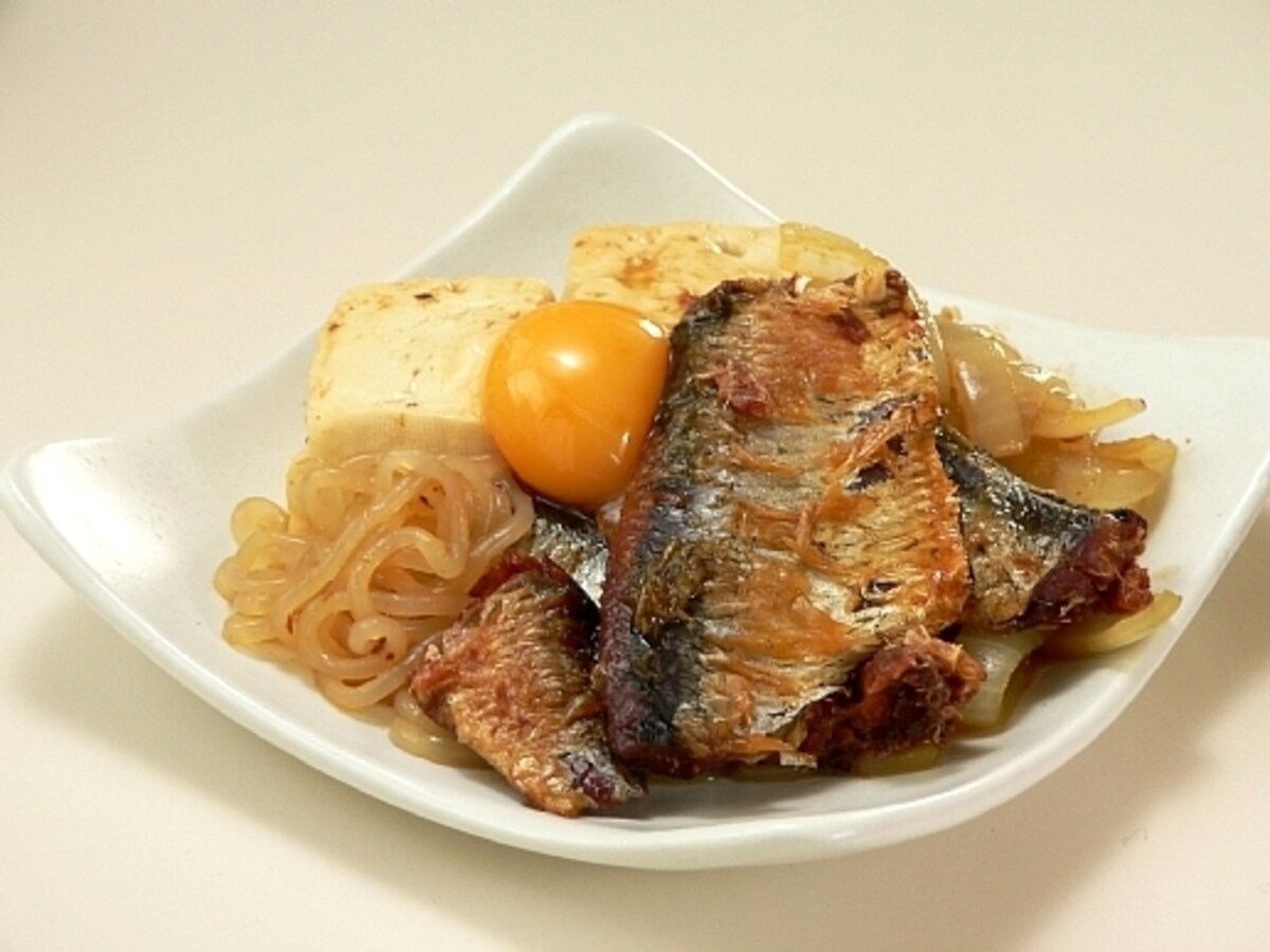 ニシン缶のすき焼き風