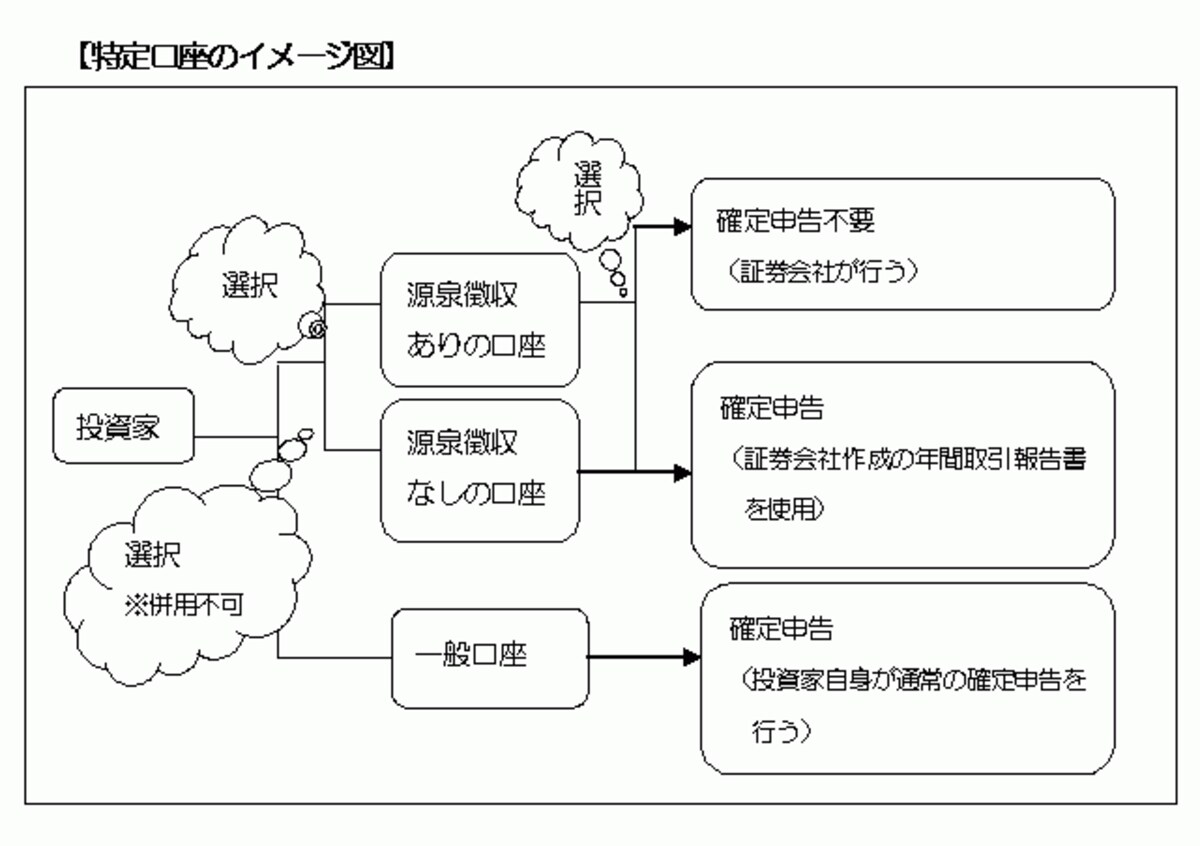 特定口座の分類と概要（図表イメージ作成：筆者）