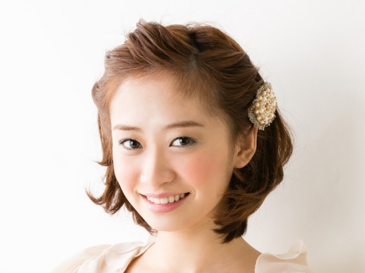ショートヘアパーティアレンジ