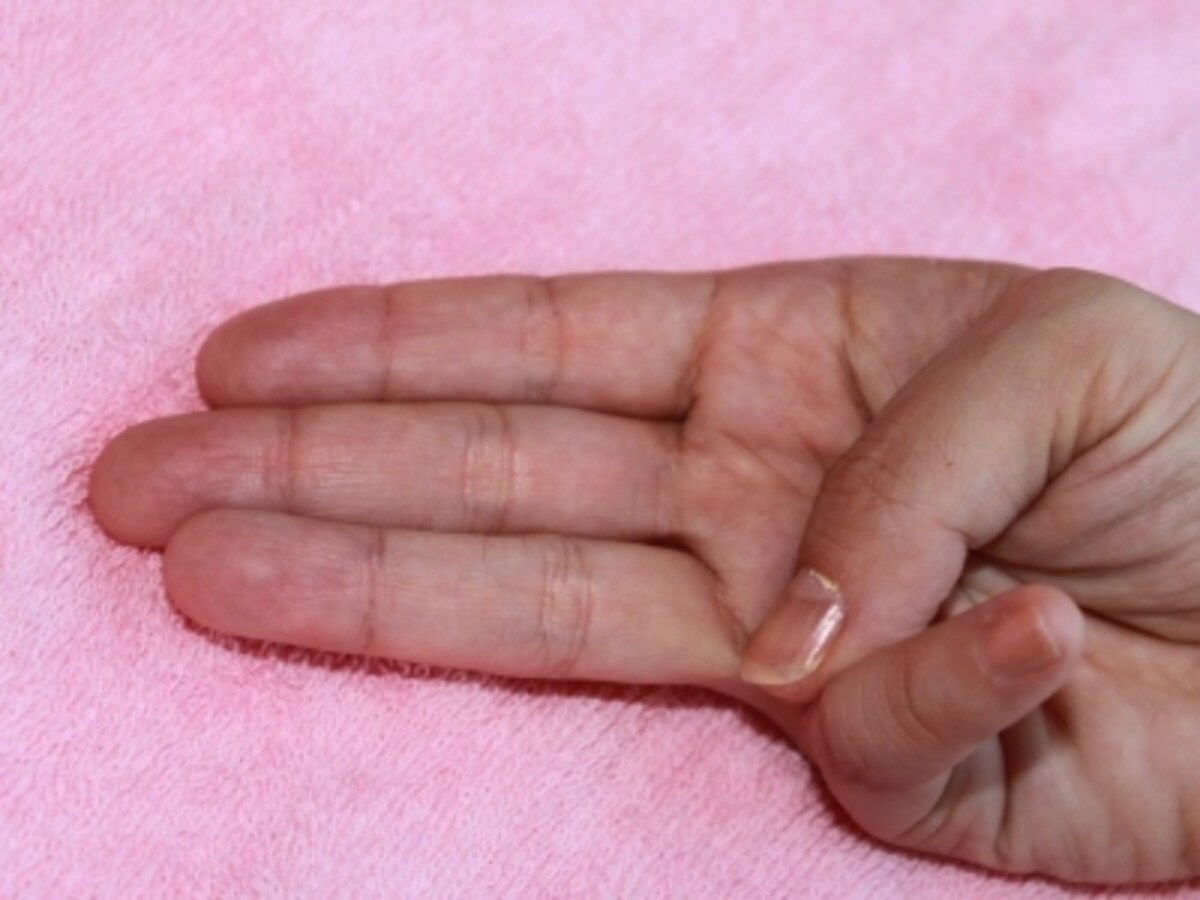 使用する指は、人さし指、中指、薬指