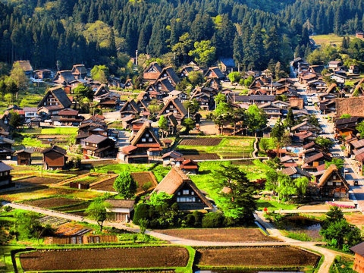 白川郷を一望できる展望台