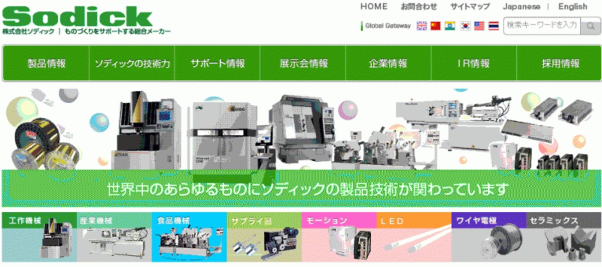 ソディックホームページ