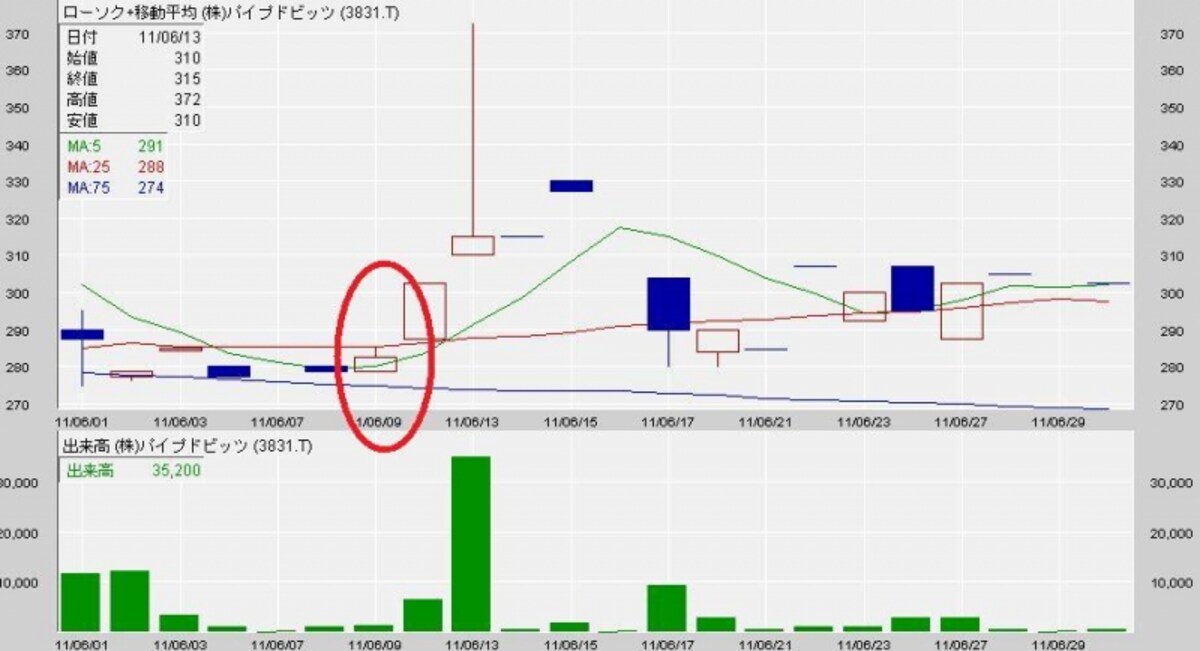 2011年6月　株価チャート