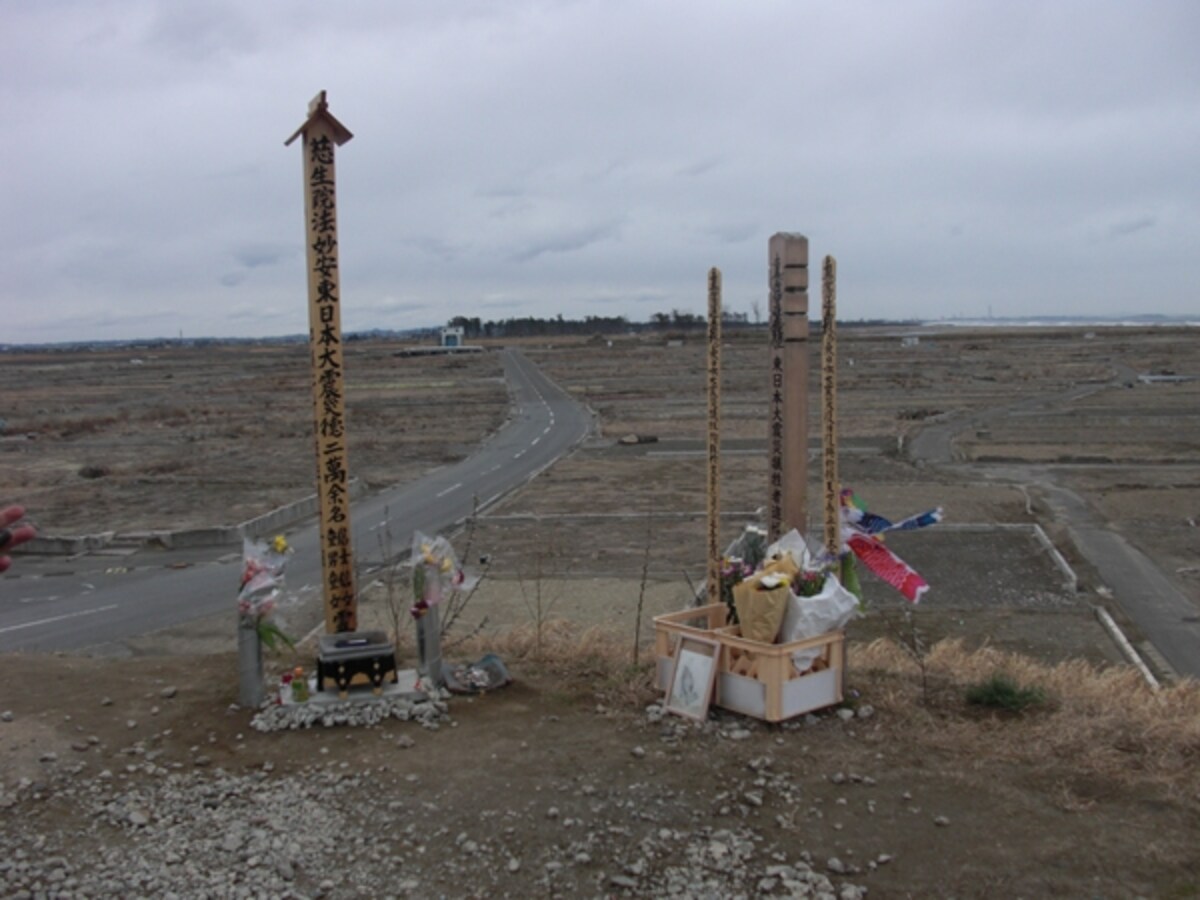 津波被害に遭った市街地