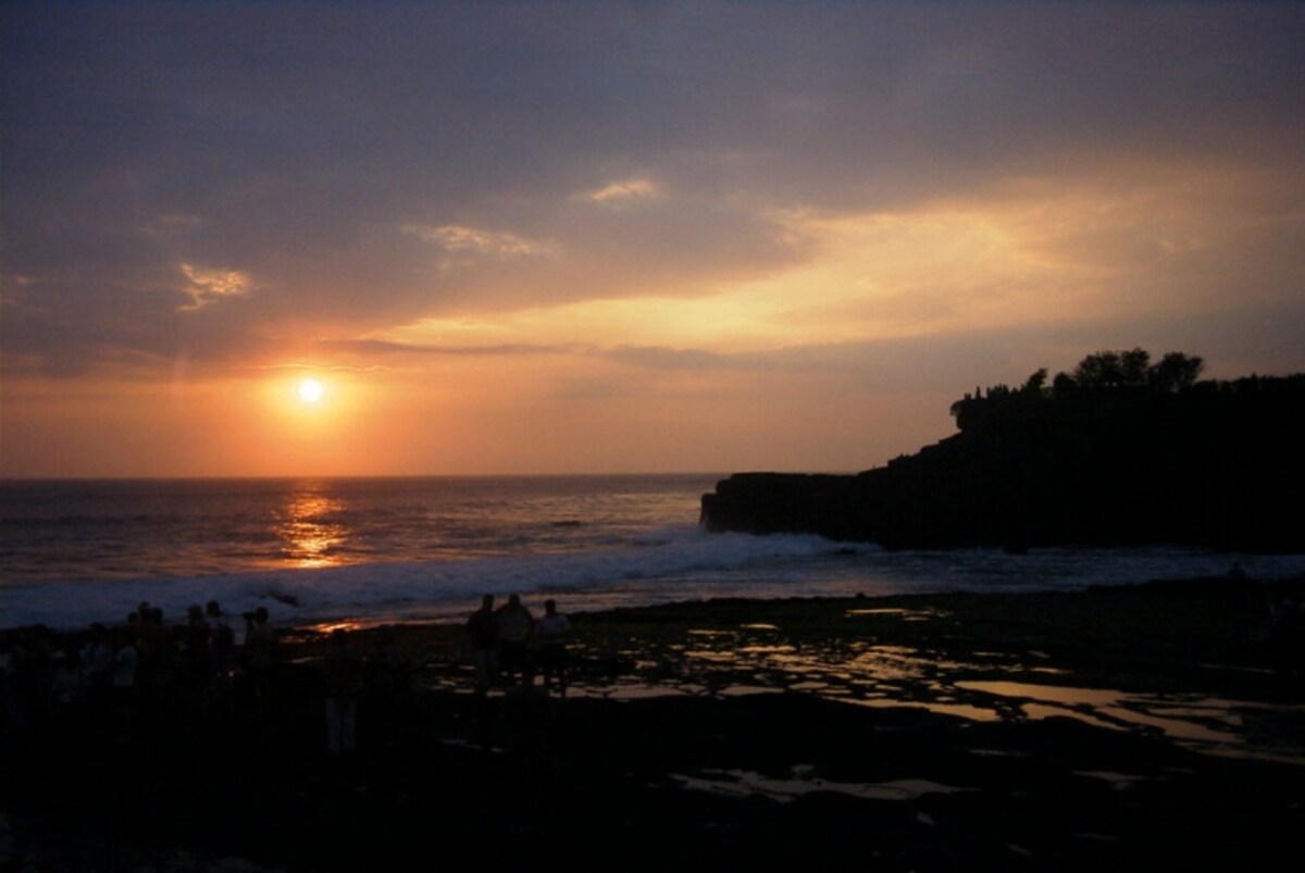 タナロット寺院の夕陽