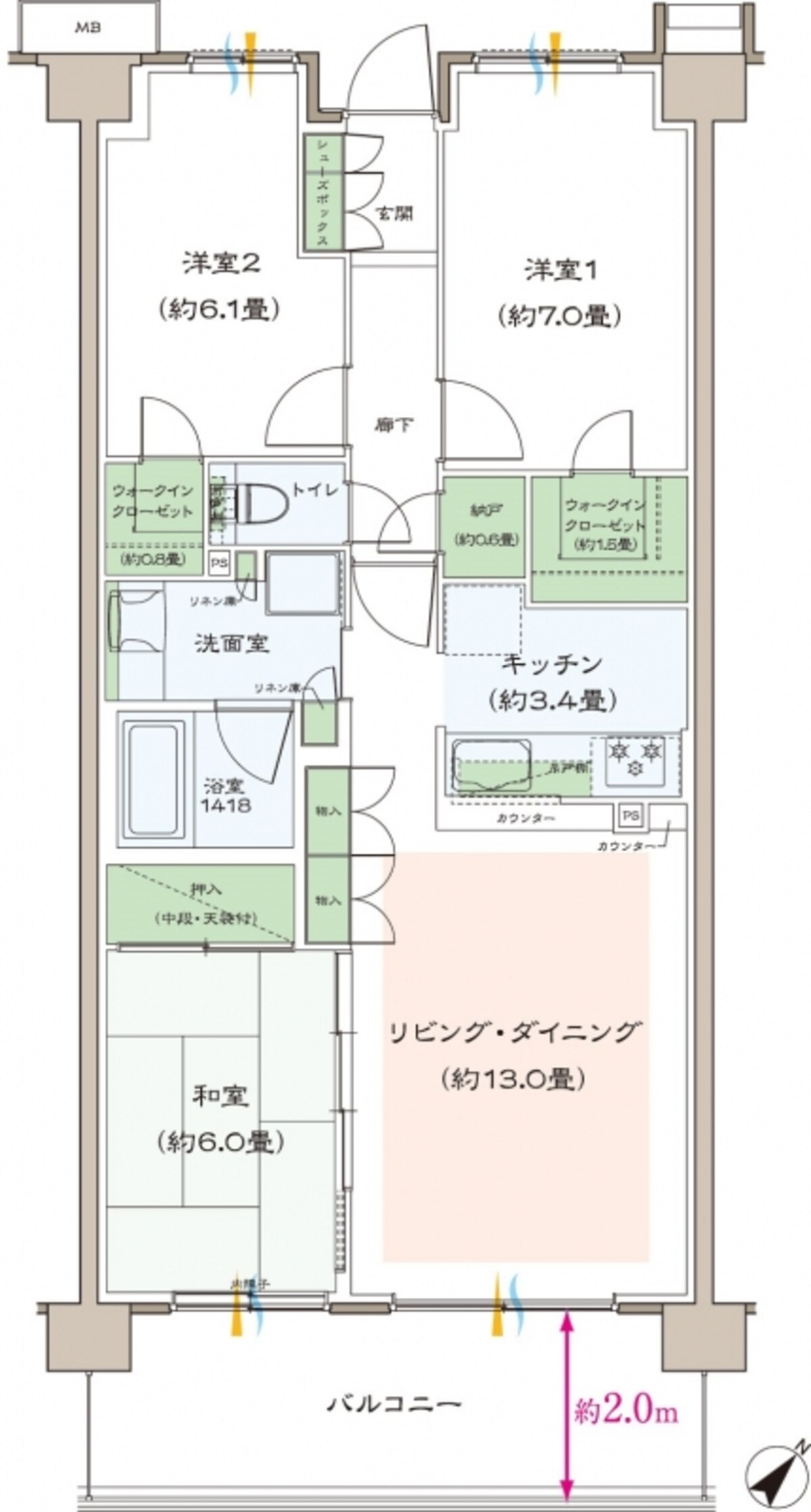 D-79ｈタイプ間取り図