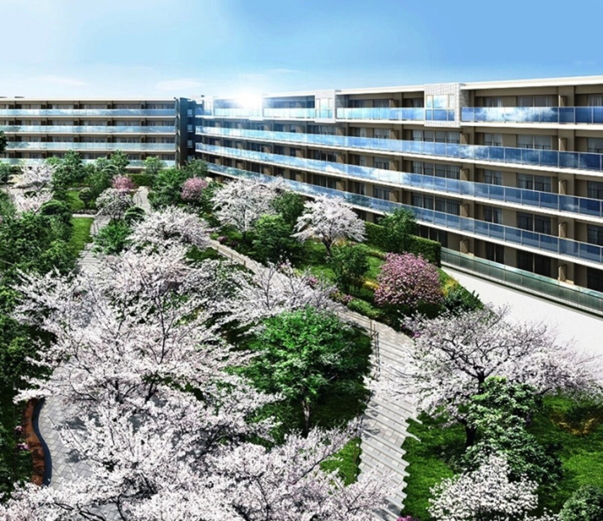 [ミソラシア横浜桜ヶ丘」外観完成予想図(※計画段階の図面を描き起こしたもので実際とは異なります）