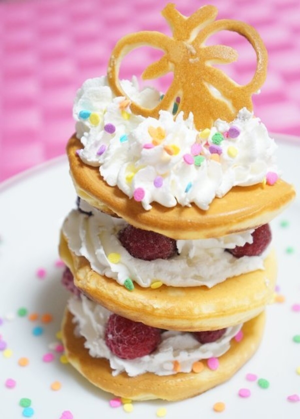 お花畑のようなパンケーキ