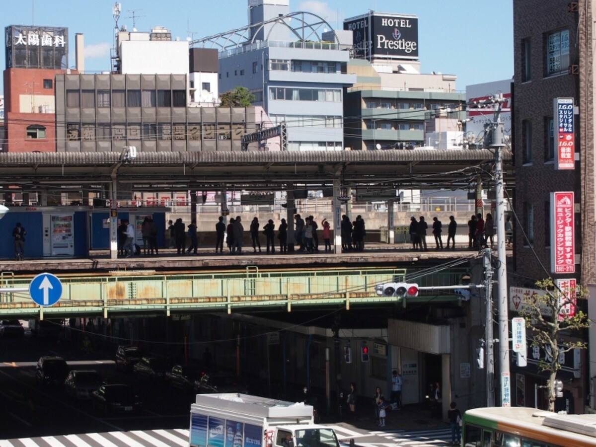 山手線の出入りもよく見える