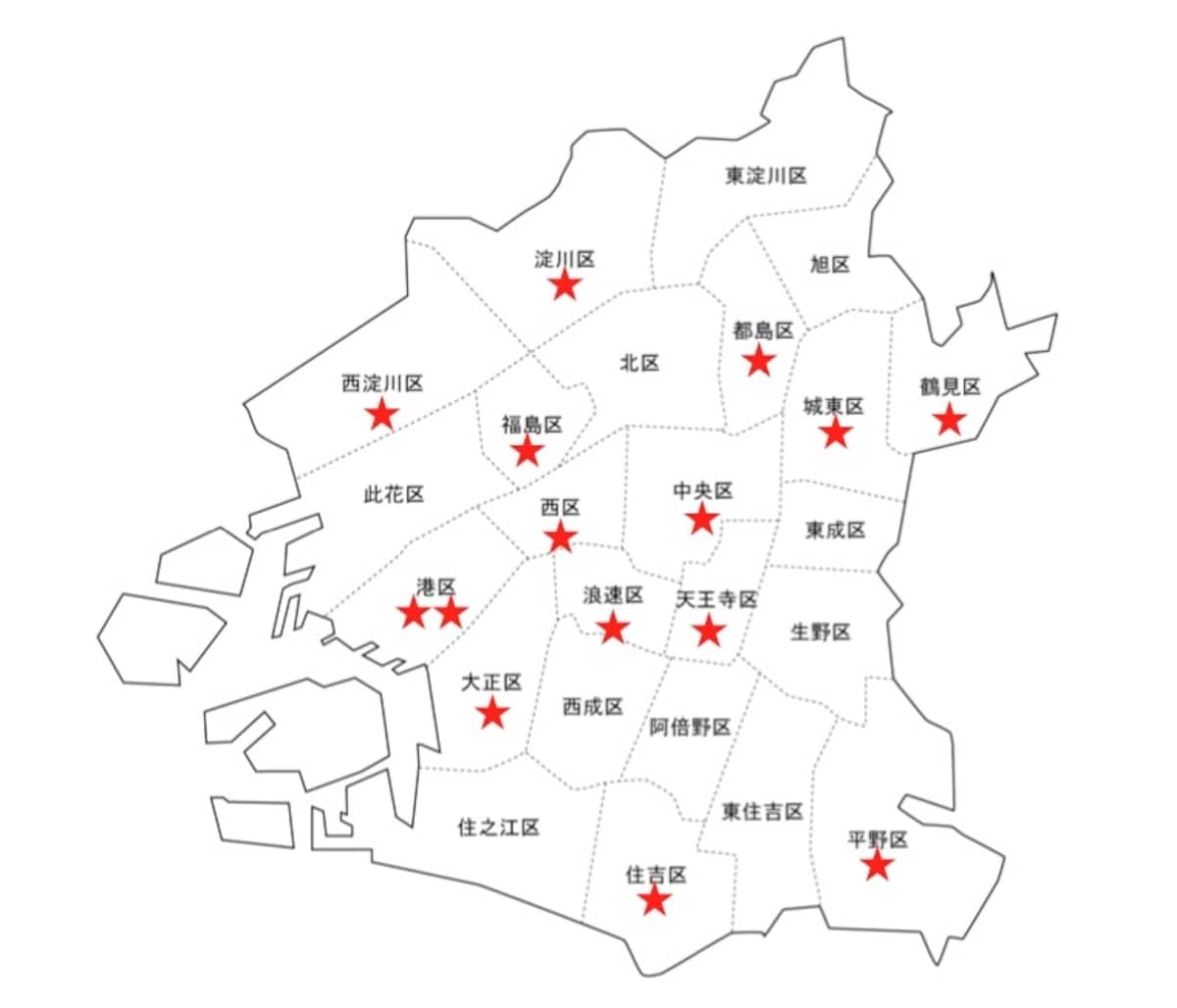 サービス格付けの地図