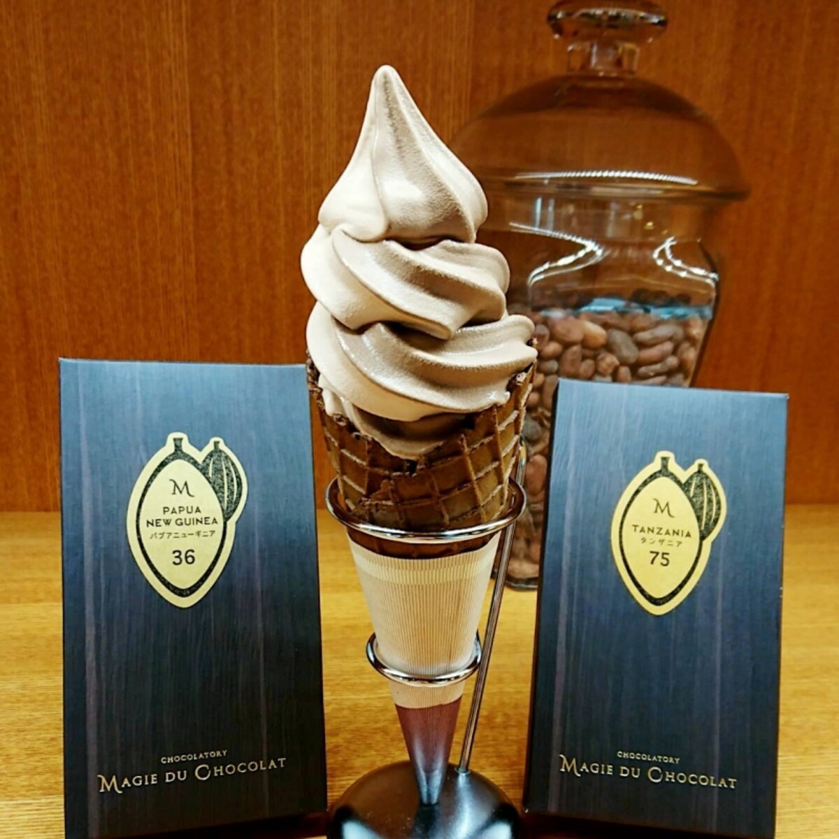 ビターもミルクもカカオの産地別チョコレートを使用