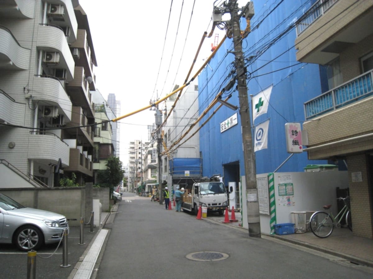 マンション建設現場