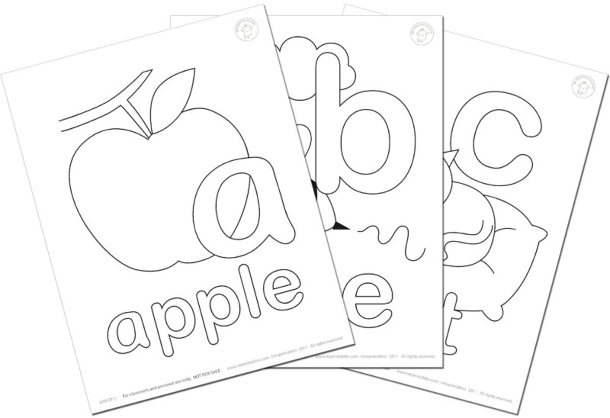 アルファベット練習・アルファベット塗り絵 Mr Printables "Alphabet Coloring Pages"