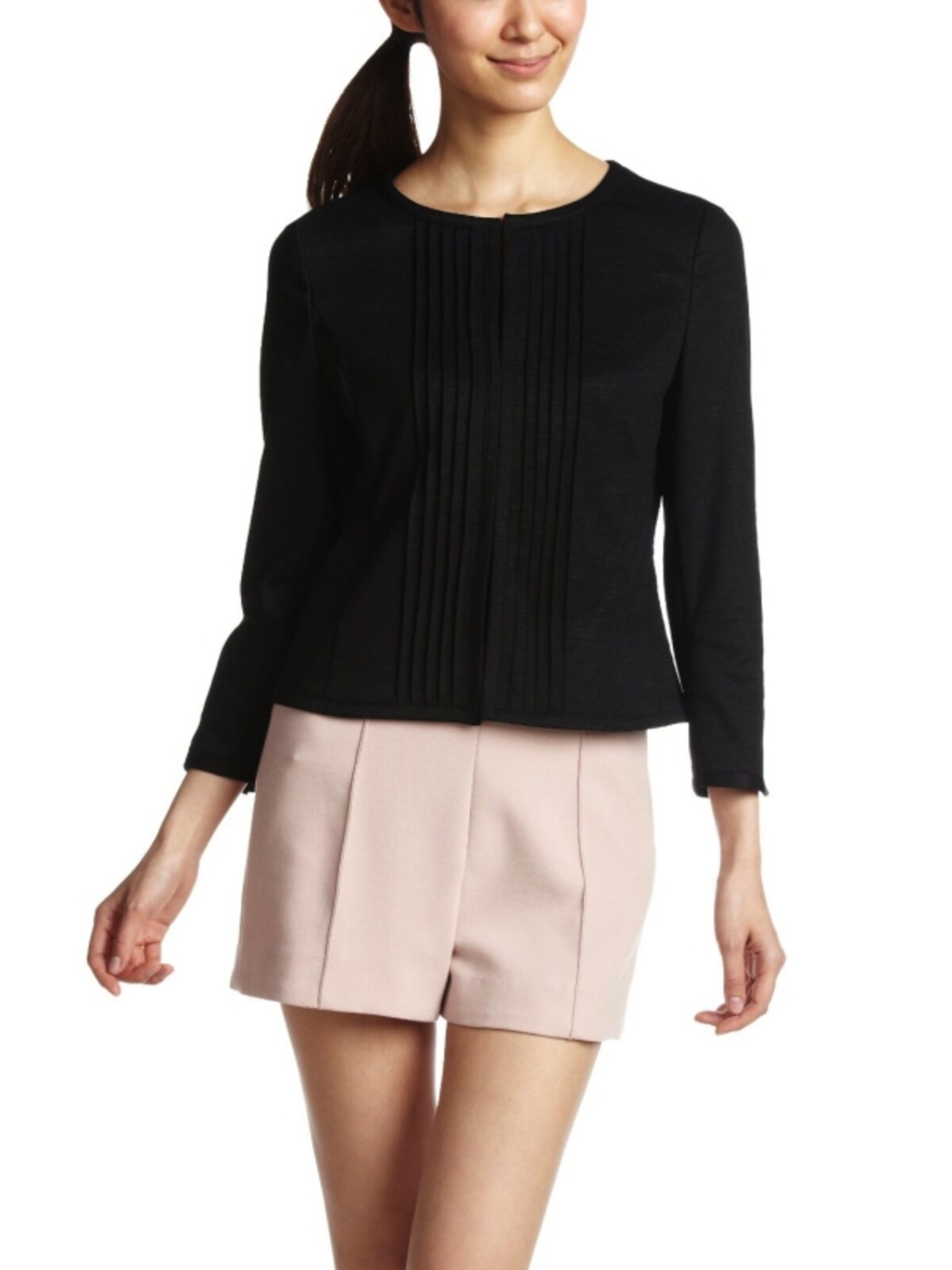 UNITED ARROWS (ユナイテッドアローズ) UAB L/C M/RIB ノーカラージャケット B00C81USE2 Black 24150円 Amazon.co.jp