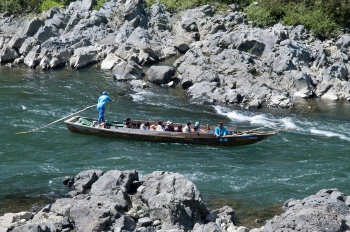 球磨川で川下り