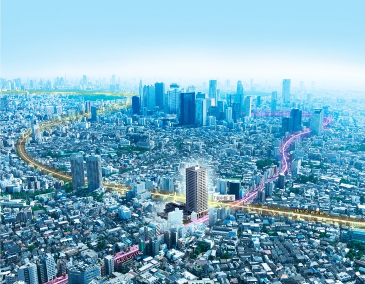 現地周辺の空撮※平成24年10月撮影のものにCG処理を施したもので実際とは異なります