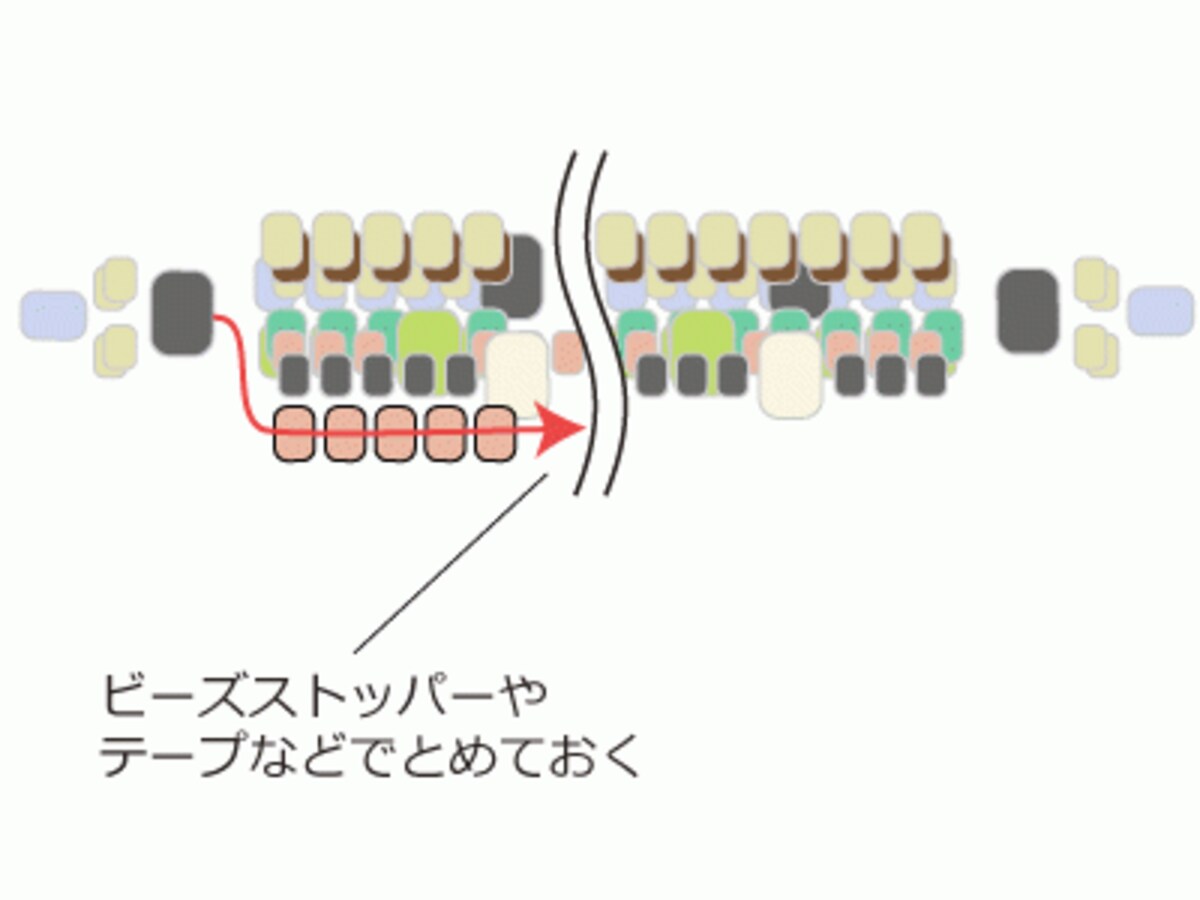 ハイブリッドシードビーズのネックレス