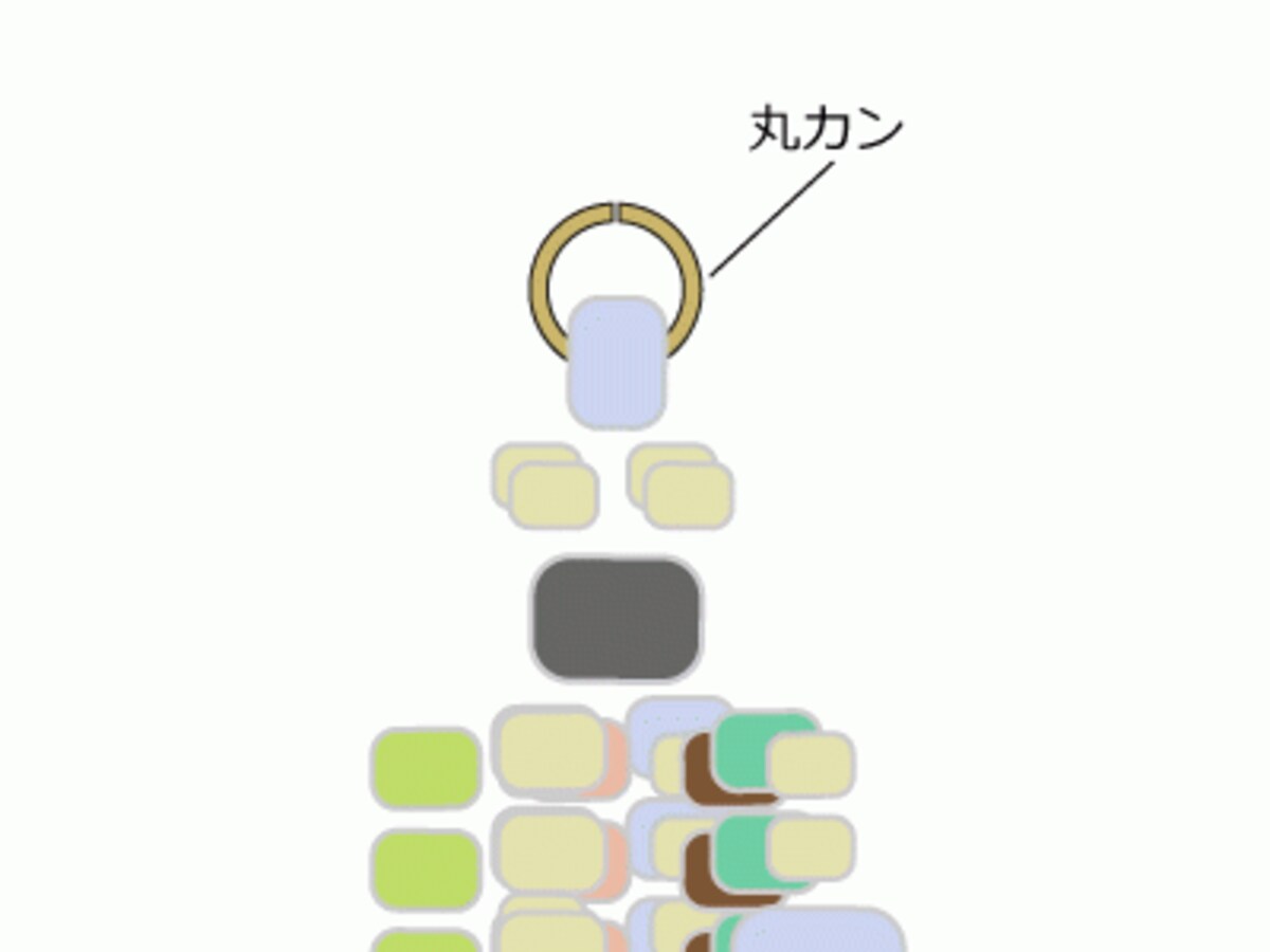 ハイブリッドシードビーズのネックレス