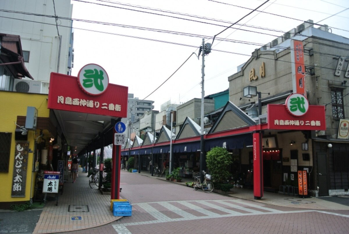 月島の商店街