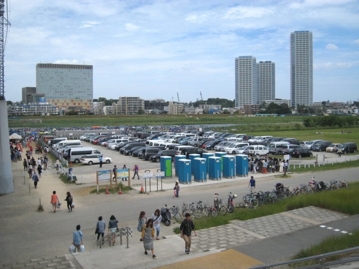多摩川沿い