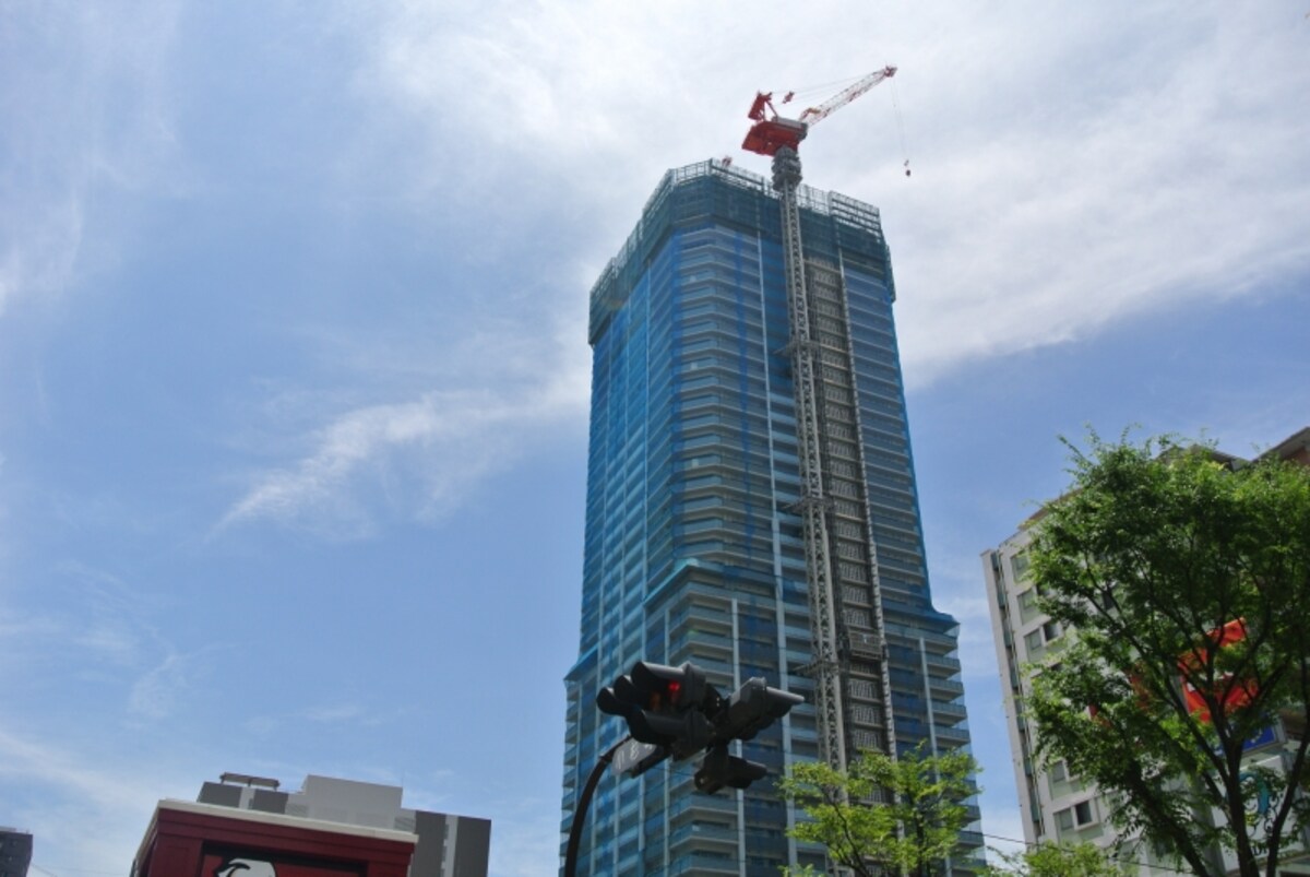 建設中のプラウドタワー武蔵小杉