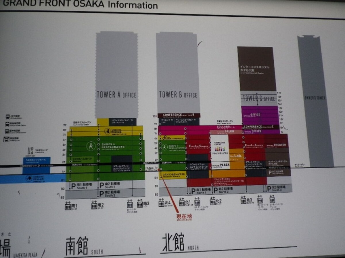 グランフロント館内図