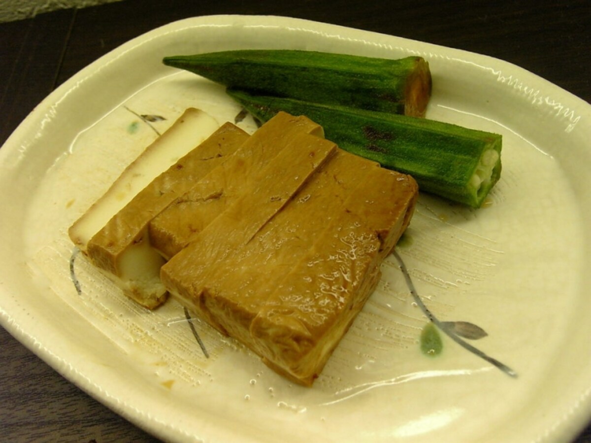 豆腐とオクラの味噌漬け　